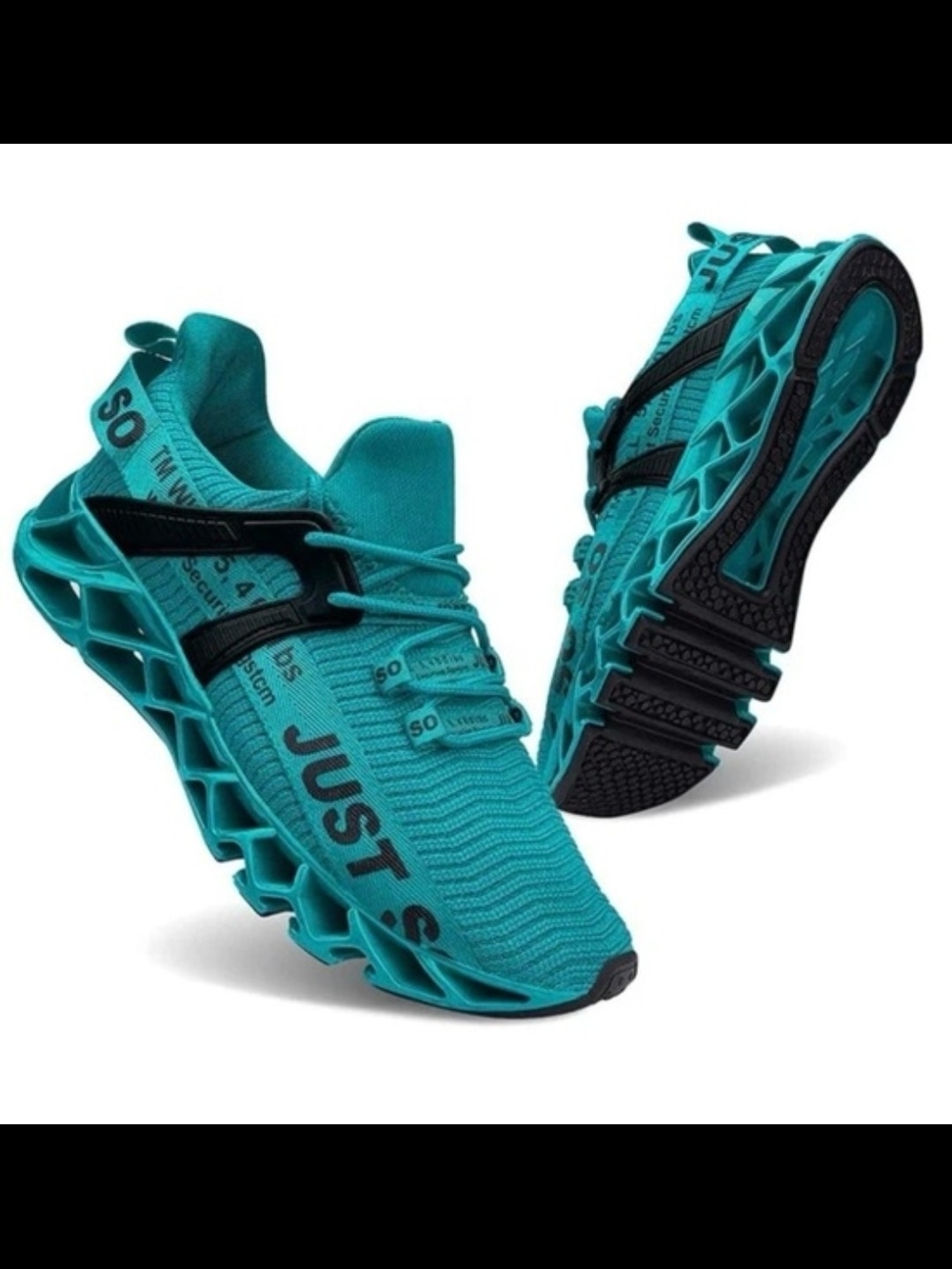 Just So So Running Shoes Teal Knit Sneakers